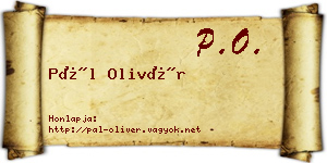 Pál Olivér névjegykártya