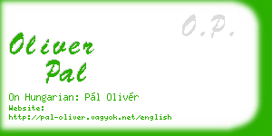 oliver pal business card