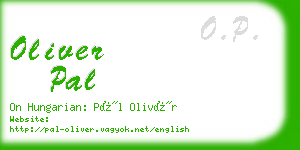 oliver pal business card